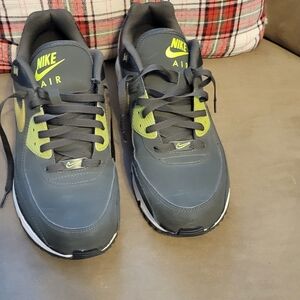 Nike Air Gray and Green Sneakers